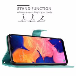 Cadorabo Flower Case for Samsung Galaxy A10 / M10 Cover Book Wallet Protection PU Leather Flip Magnetic Etui - FLORAL TÃRKIS, Samsung Galaxy A10