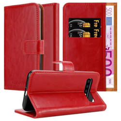 Cadorabo Case for Samsung Galaxy S10 PLUS Cover Book Wallet Protection PU Leather Flip Magnetic Luxury Etui - WEIN ROT, Samsung Galaxy S10 PLUS