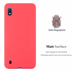 Cadorabo Case for Samsung Galaxy A10 / M10 Cover Matt Protection TPU Silicone Gel Back case - FROST ROT, Samsung Galaxy A10