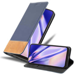 Cadorabo Case for Samsung Galaxy A10 / M10 Cover Book Wallet Protection PU Leather Flip Magnetic Etui - DUNKEL BLAU BRAUN, Samsung Galaxy A10
