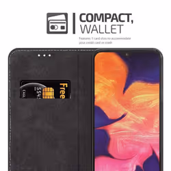 Cadorabo Case for Samsung Galaxy A10 / M10 Cover Book Wallet Protection PU Leather Flip Magnetic Etui - ROSÃ GOLD SCHWARZ, Samsung Galaxy A10