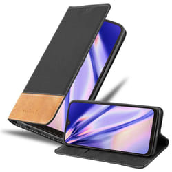 Cadorabo Case for Samsung Galaxy A10 / M10 Cover Book Wallet Protection PU Leather Flip Magnetic Etui - SCHWARZ BRAUN, Samsung Galaxy A10