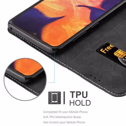 Cadorabo Case for Samsung Galaxy A10 / M10 Cover Book Wallet Protection PU Leather Flip Magnetic Etui - SCHWARZ BRAUN, Samsung Galaxy A10