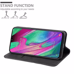 Cadorabo Case for Samsung Galaxy A40 Cover Book Wallet Protection PU Leather Flip Magnetic Etui - SCHWARZ BRAUN, Samsung Galaxy A40