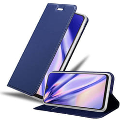 Cadorabo Case for Samsung Galaxy A10 / M10 Cover Book Wallet Protection PU Leather Flip Magnetic Etui - CLASSY DUNKEL BLAU, Samsung Galaxy A10