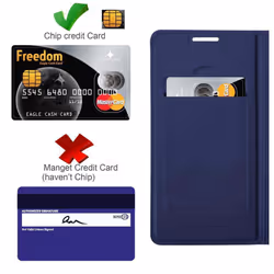 Cadorabo Case for Samsung Galaxy A10 / M10 Cover Book Wallet Protection PU Leather Flip Magnetic Etui - CLASSY DUNKEL BLAU, Samsung Galaxy A10