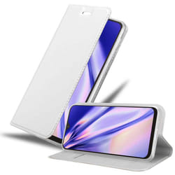 Cadorabo Case for Samsung Galaxy A10 / M10 Cover Book Wallet Protection PU Leather Flip Magnetic Etui - CLASSY SILBER, Samsung Galaxy A10