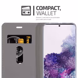Cadorabo Case for Samsung Galaxy S20 PLUS Cover Book Wallet Protection PU Leather Flip Magnetic Etui - GRAU SCHWARZ, Samsung Galaxy S20 PLUS