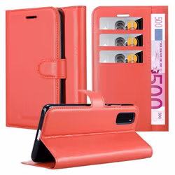 Cadorabo Case for Samsung Galaxy S20 Cover Book Wallet Protection PU Leather Magnetic Etui - KARMIN ROT, Samsung Galaxy S20