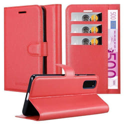 Cadorabo Case for Samsung Galaxy S20 Cover Book Wallet Protection PU Leather Magnetic Etui - KARMIN ROT, Samsung Galaxy S20