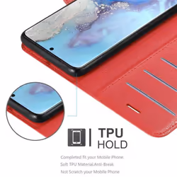 Cadorabo Case for Samsung Galaxy S20 Cover Book Wallet Protection PU Leather Magnetic Etui - KARMIN ROT, Samsung Galaxy S20