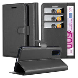 Cadorabo Case for Samsung Galaxy S20 Cover Book Wallet Protection PU Leather Magnetic Etui - PHANTOM SCHWARZ, Samsung Galaxy S20