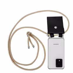 Cadorabo Lanyard Silver Necklace Case for Samsung Galaxy S20 ULTRA TPU Silicone Cover Back Case - GLÃNZEND BRAUN, Samsung Ga ...