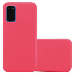 Cadorabo Case for Samsung Galaxy S20 Cover Protection TPU Silicone Gel Back case - CANDY ROT, Samsung Galaxy S20