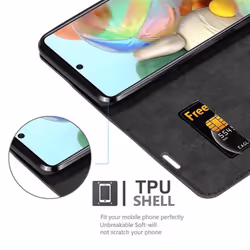 Cadorabo Case for Samsung Galaxy A71 4G Cover Book Wallet Protection PU Leather Flip Magnetic Etui - KAFFEE BRAUN, Samsung Galaxy A71