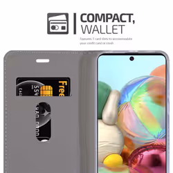 Cadorabo Case for Samsung Galaxy A71 4G Cover Book Wallet Protection PU Leather Flip Magnetic Etui - DUNKEL BLAU SCHWARZ, Samsung Galaxy A71