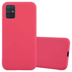 Cadorabo Case for Samsung Galaxy A51 4G / M40s Cover Protection TPU Silicone Gel Back case - CANDY ROT, Samsung Galaxy A51