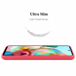 Cadorabo Case for Samsung Galaxy A51 4G / M40s Cover Protection TPU Silicone Gel Back case - CANDY ROT, Samsung Galaxy A51