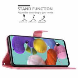 Cadorabo Flower Case for Samsung Galaxy A51 4G / M40s Cover Book Wallet Protection PU Leather Flip Magnetic Etui - FLORAL ROSA, Samsung Galaxy A51