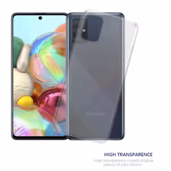 Cadorabo Case for Samsung Galaxy A71 Cover Transparent Protection TPU Silicone Gel - VOLL TRANSPARENT, Samsung Galaxy A71