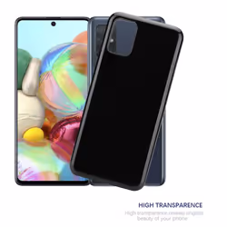 Cadorabo Case for Samsung Galaxy A71 Cover Transparent Protection TPU Silicone Gel - SCHWARZ, Samsung Galaxy A71