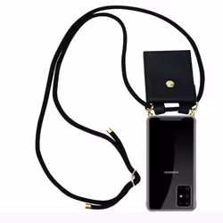 Cadorabo Lanyard Gold Necklace Case for Samsung Galaxy S20 PLUS TPU Silicone Cover Back Case - SCHWARZ, Samsung Galaxy S20 PL ...