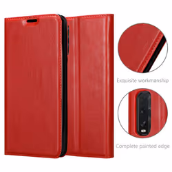 Cadorabo Case for Oppo FIND X2 Cover Book Wallet Protection PU Leather Flip Magnetic Etui - APPLE RED