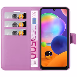 Cadorabo Case for Samsung Galaxy A31 Cover Book Wallet Protection PU Leather Magnetic Etui - PASTEL PURPLE