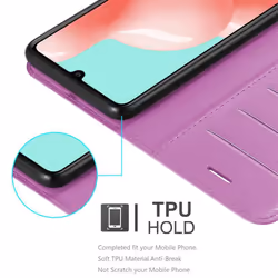Cadorabo Case for Samsung Galaxy A41 Cover Book Wallet Protection PU Leather Magnetic Etui - PASTEL PURPLE