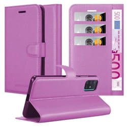 Cadorabo Case for Samsung Galaxy A51 5G Cover Book Wallet Protection PU Leather Magnetic Etui - PASTEL PURPLE