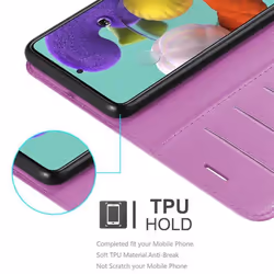 Cadorabo Case for Samsung Galaxy A51 5G Cover Book Wallet Protection PU Leather Magnetic Etui - PASTEL PURPLE