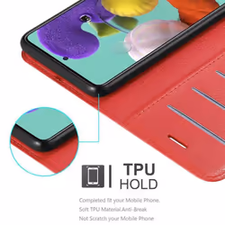 Cadorabo Case for Samsung Galaxy A51 5G Cover Book Wallet Protection PU Leather Magnetic Etui - CANDY APPLE RED