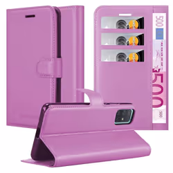 Cadorabo Case for Samsung Galaxy A71 5G Cover Book Wallet Protection PU Leather Magnetic Etui - PASTEL PURPLE