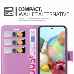 Cadorabo Case for Samsung Galaxy A71 5G Cover Book Wallet Protection PU Leather Magnetic Etui - PASTEL PURPLE