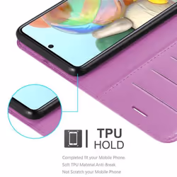 Cadorabo Case for Samsung Galaxy A71 5G Cover Book Wallet Protection PU Leather Magnetic Etui - PASTEL PURPLE