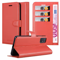 Cadorabo Case for Samsung Galaxy A71 5G Cover Book Wallet Protection PU Leather Magnetic Etui - CANDY APPLE RED