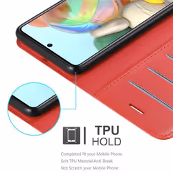 Cadorabo Case for Samsung Galaxy A71 5G Cover Book Wallet Protection PU Leather Magnetic Etui - CANDY APPLE RED