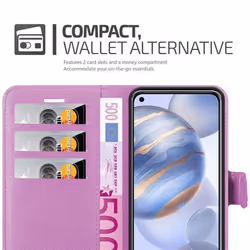 Cadorabo Case for Honor 30 Cover Book Wallet Protection PU Leather Magnetic Etui - PASTEL PURPLE