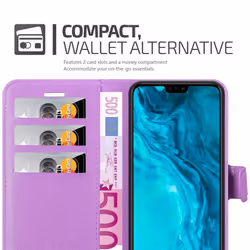 Cadorabo Case for Honor 9X LITE Cover Book Wallet Protection PU Leather Etui magnetic closure card slot - PASTEL PURPLE