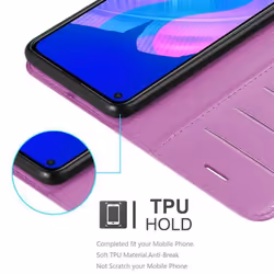 Cadorabo Case for Huawei P40 LITE E Cover Book Wallet Protection PU Leather Magnetic Etui - PASTEL PURPLE