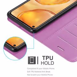Cadorabo Case for Huawei NOVA 6 SE / P40 LITE / NOVA 7i Cover Book Wallet Protection PU Leather Magnetic Etui - PASTEL PURPLE