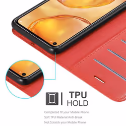 Cadorabo Case for Huawei NOVA 6 SE / P40 LITE / NOVA 7i Cover Book Wallet Protection PU Leather Magnetic Etui - CANDY APPLE RED