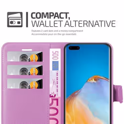 Cadorabo Case for Huawei P40 PRO / P40 PRO+ Cover Book Wallet Protection PU Leather Magnetic Etui - PASTEL PURPLE