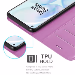 Cadorabo Case for OnePlus 8 Cover Book Wallet Protection PU Leather Magnetic Etui - PASTEL PURPLE