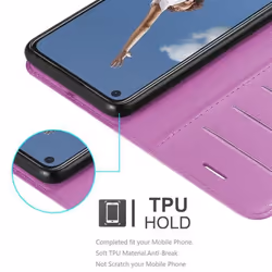 Cadorabo Case for Oppo A52 Cover Book Wallet Protection PU Leather Magnetic Etui - PASTEL PURPLE