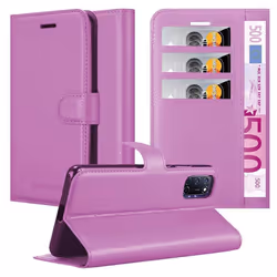 Cadorabo Case for Oppo A72 Cover Book Wallet Protection PU Leather Etui magnetic closure card slot - PASTEL PURPLE