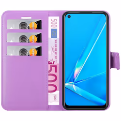 Cadorabo Case for Oppo A92 Cover Book Wallet Protection PU Leather Etui magnetic closure card slot - PASTEL PURPLE