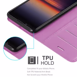 Cadorabo Case for Sony Xperia 1 II Cover Book Wallet Protection PU Leather Magnetic Etui - PASTEL PURPLE