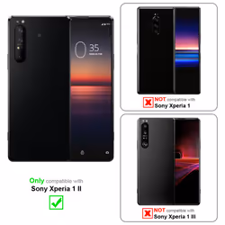 Cadorabo Tempered Glass for Sony Xperia 1 II (2. Version) Screen Protection 3D Touch 9H Hardness Display Saver Protective Film