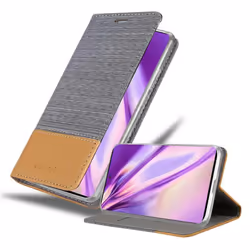Cadorabo Case for Samsung Galaxy A51 5G Cover Book Wallet Protection PU Leather Flip Magnetic Etui - LIGHT GREY BROWN